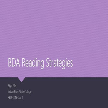 BDA Reading Strategies