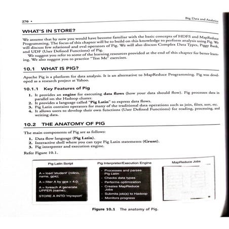 Pig in Data Analytics | Text Book | Big Data Analytics | PDF