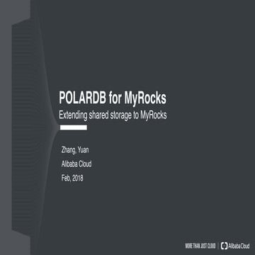 M|18 PolarDB: Extending Shared-storage to MyRocks
