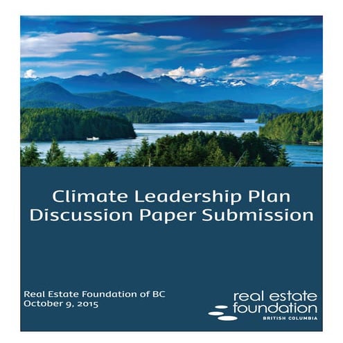 REFBC Submission to Climate Leadership Plan Oct 9 2015 | PDF