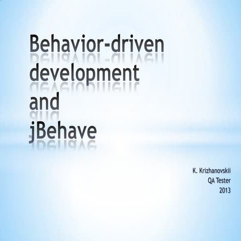 презентация Bdd