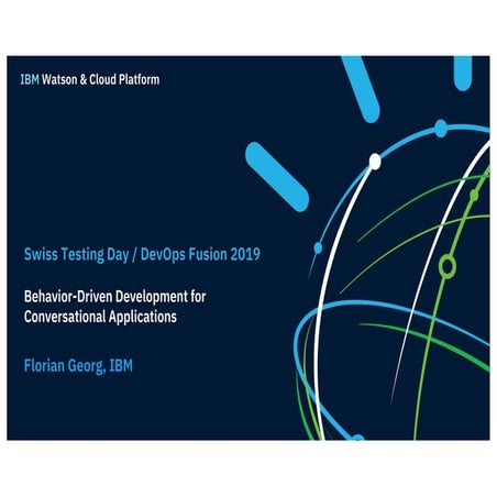 Behavior-Driven-Development (BDD) for Conversational Applications