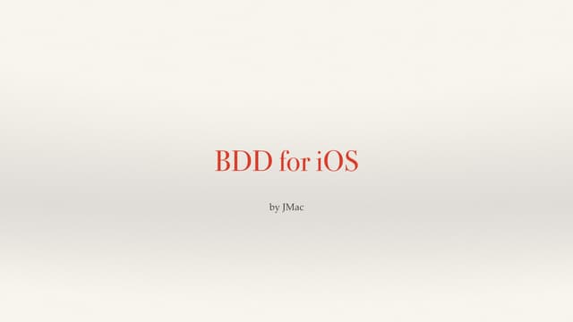 BDD in iOS with Cedar