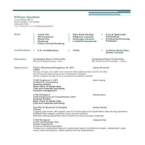 Cad designer resume | DOCX
