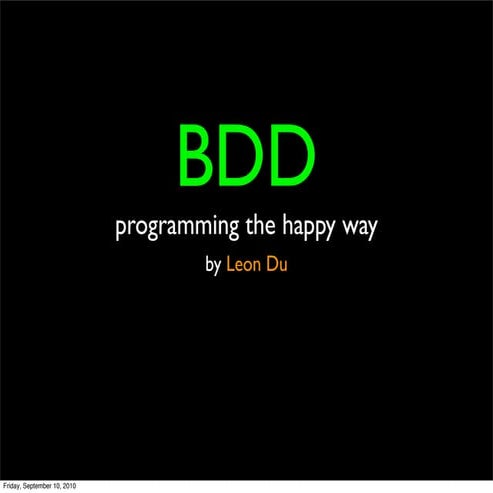 BDD and Cucumber at barcampGZ