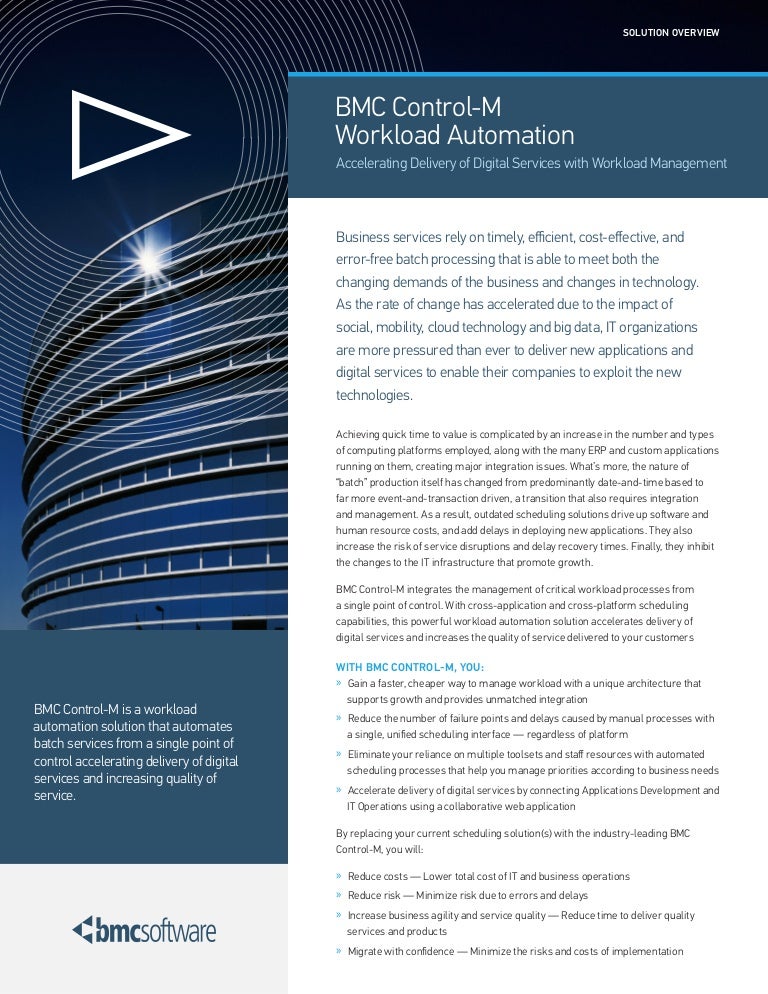 BMC ControlM Workload Automation
