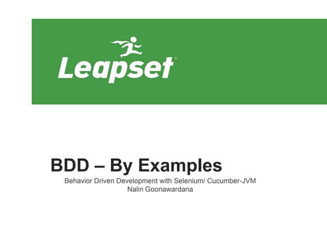 Behavior Driven Development by Example