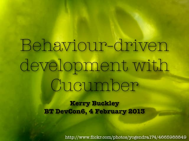 BDD with cucumber