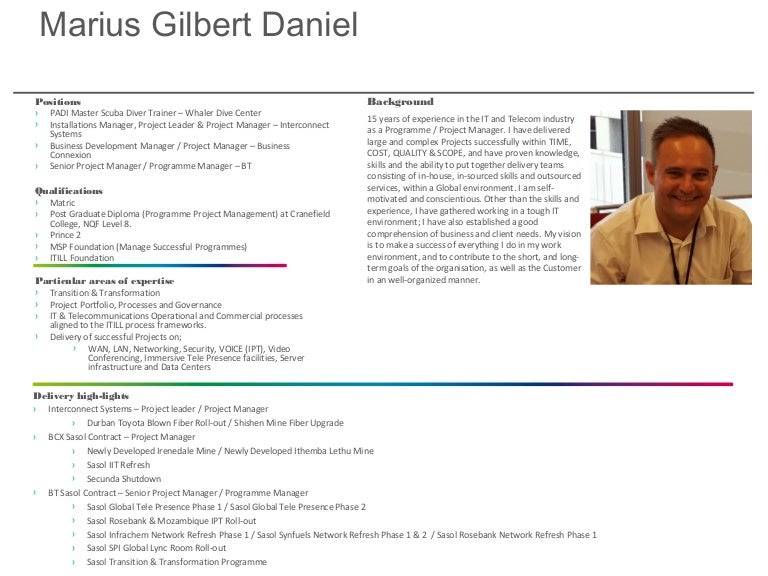 Marius Gilbert Daniel Cv 2016