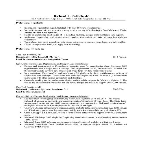 Richard J Pollock Jr - Resume-rev2