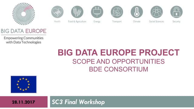  BDE SC3.3 Workshop -  BDE review: Scope and Opportunities