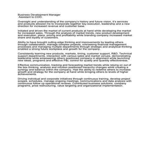 Business Development Manager | DOC