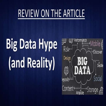 Big Data Hype (and Reality)