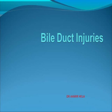 Bile duct injuries