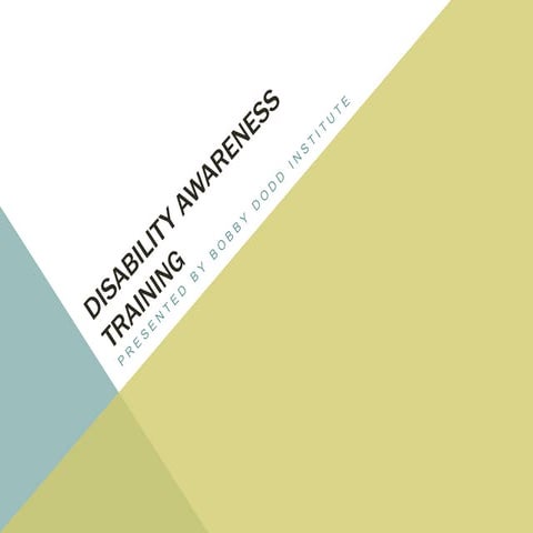 BDI Disability Awareness Training 2015