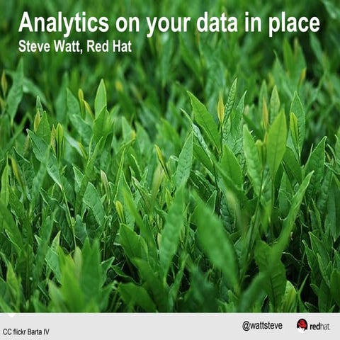 Steve Watt, Chief Architect, Hadoop and Big Data, Red Hat - 21st BDL meetup