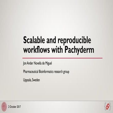 Scalable and reproducible workflows with Pachyderm