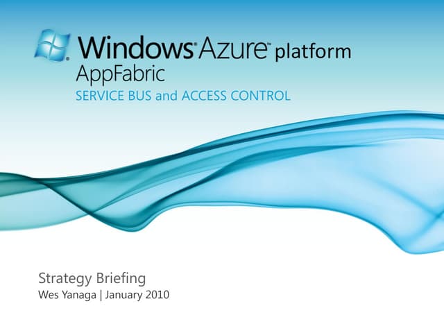 Windows Azure Platfrom App Fabric