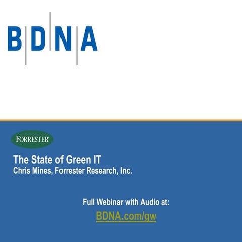 BDNA - Forrester Green IT Webinar