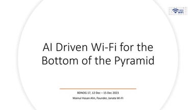 AI Driven Wi-Fi for the Bottom of the Pyramid