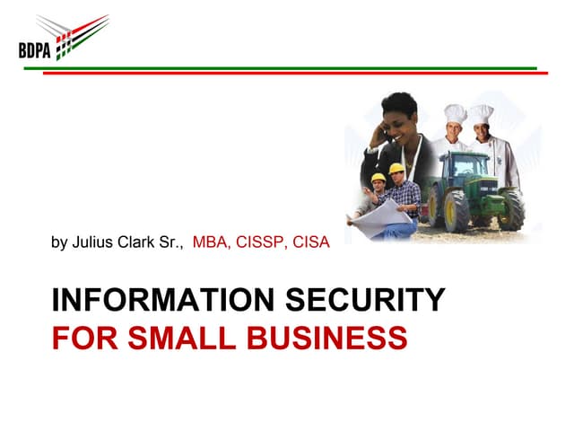 Information Security for Small Business