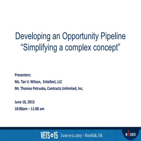 Developing an Opportunity Pipeline