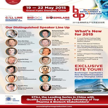 Biopharma Production & Development Week 2015 