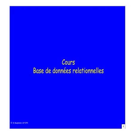 bases des données relationnelles pour les ue nfa008