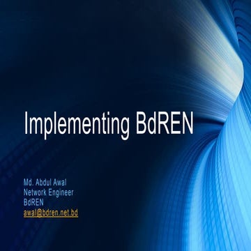 Implementing BdREN - An Awareness Building Workshop at DUET
