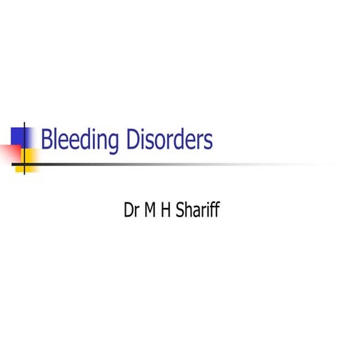 Bleeding Disorder Hemostasis Thrombocytopenia, ITP.ppt