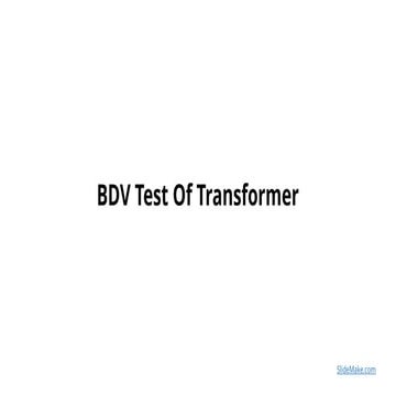 BDV Test Of Transformer Oil testing and commessioning.pptx