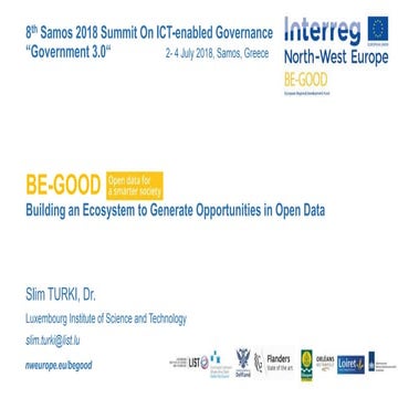 BE-GOOD: Building an Ecosystem to Generate Opportunities in Open Data