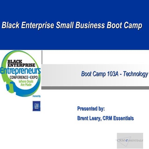 Be Small Business Boot Camp   Update