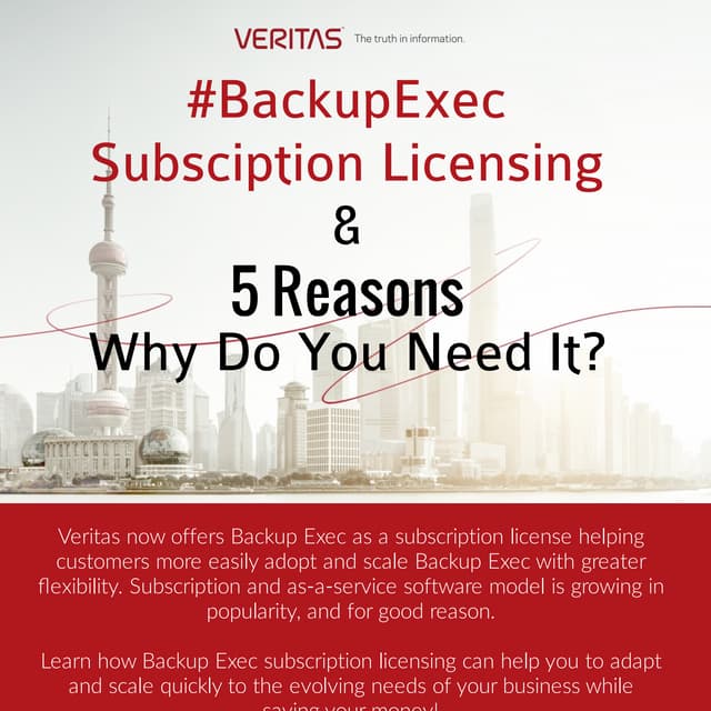 Backup Exec Subscription Licensing