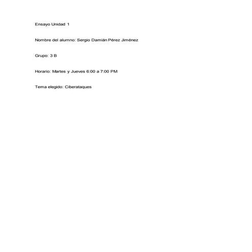 Ensayo unidad 1 sergio
