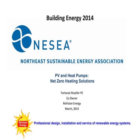 Building Energy 2014: PV and Heat Pumps by Fortunat Mueller