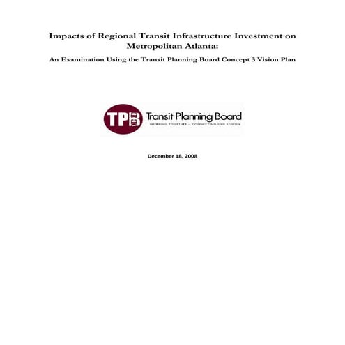 121808 - FINAL Report on the Potential Impact of Regional Transit on Metropol...