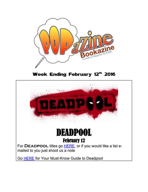 PopZ News-Friday February 12 2016
