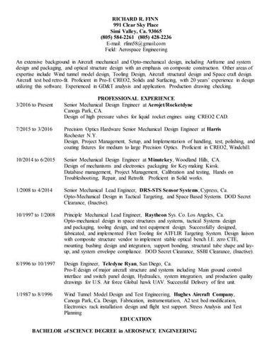 RICHARD FINN RESUME - Jun2016