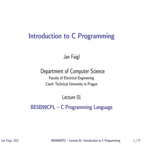 C program handouts | PDF