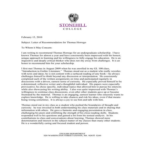 Recommendaton Letter - Professor Ellen Scheible | PDF