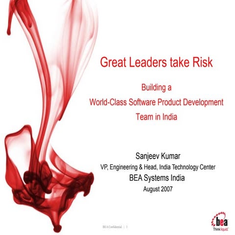 Building a World-Class Software Product Team in India