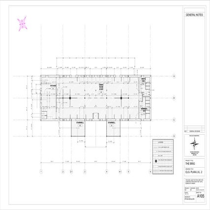 COMMERCIAL BUILDING REVIT 3D - Sheet - A105 - CLG- PLAN LVL- 2 | PDF