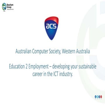 Australian Computer Society WA, Education 2 Employment