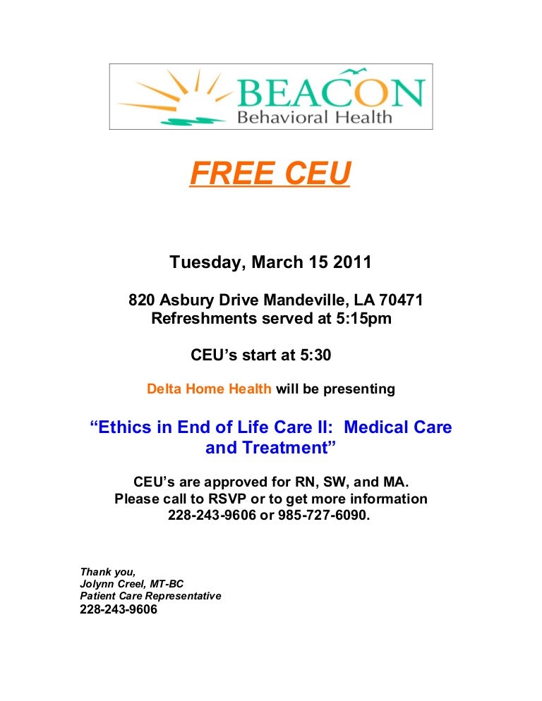 Beacon Behavioral Health Free Ceu