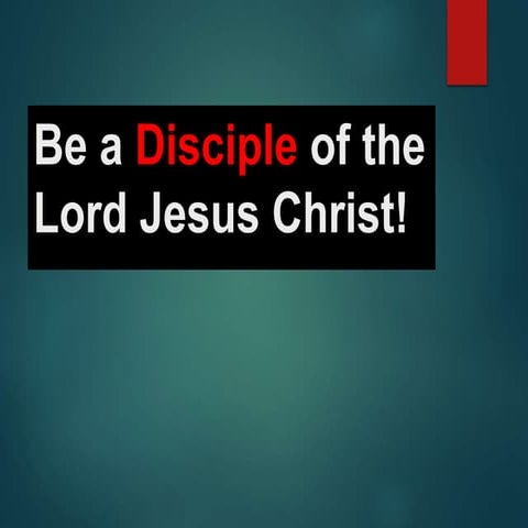 June 17 2018 - Sunday service message - Be a disciple!