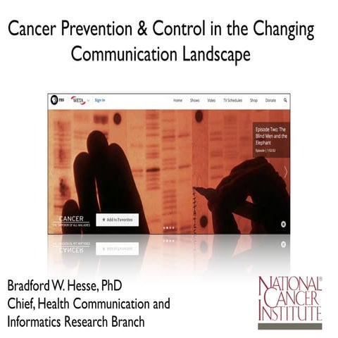 Cancer Prevention & Control in the Changing Communication Landscape