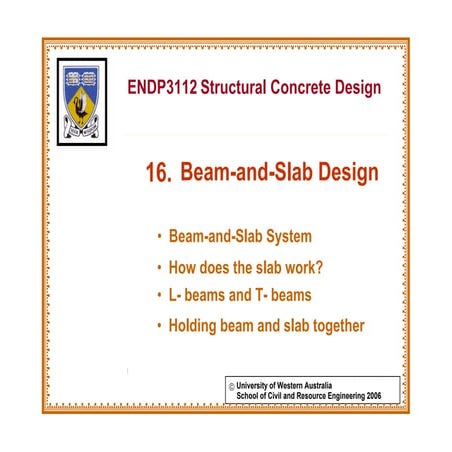 Beam and slab design