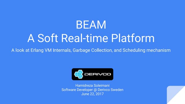 BEAM (Erlang VM) as a Soft Real-time Platform