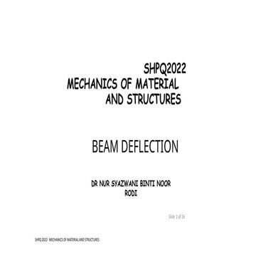 Mechanic Structure: Topic Beam Deflection | PPTX